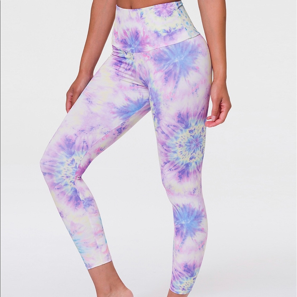 ONZIE High Rise Midi Legging Neon Tie Dye S/M